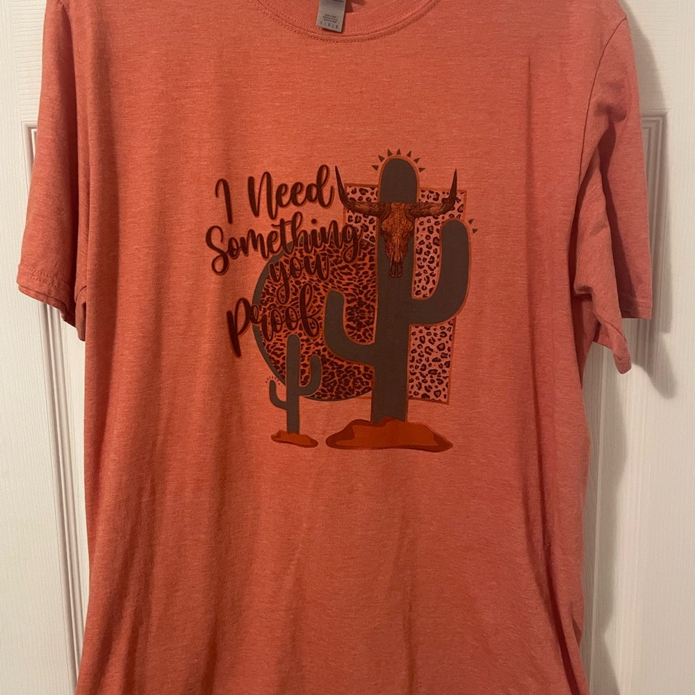 Graphic Cactus T-Shirt in Rust